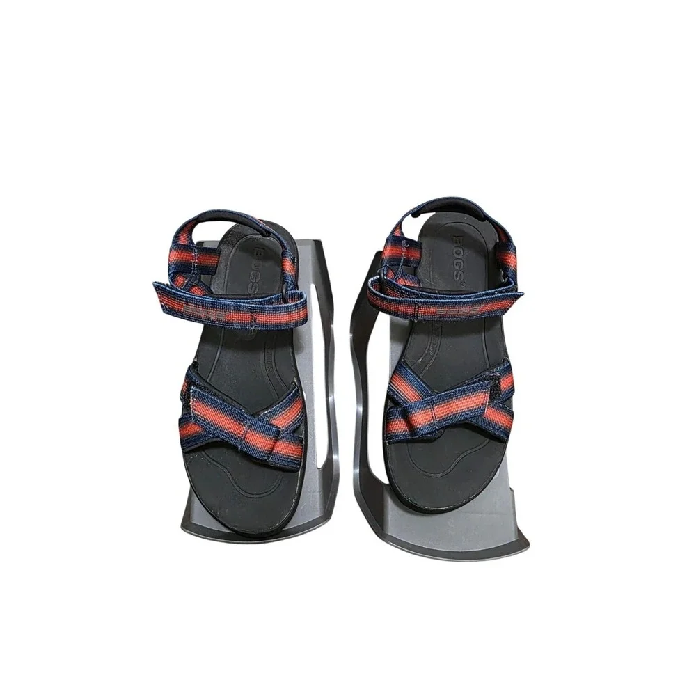 Bogs Rio Youth Orange & Blue Striped Adjustable Strap Hiking Sandals‎ Size 5